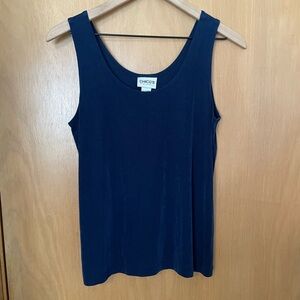 Vtg Chicos Traveler’s Collection Navy Blue Tank Top Size 1/M
